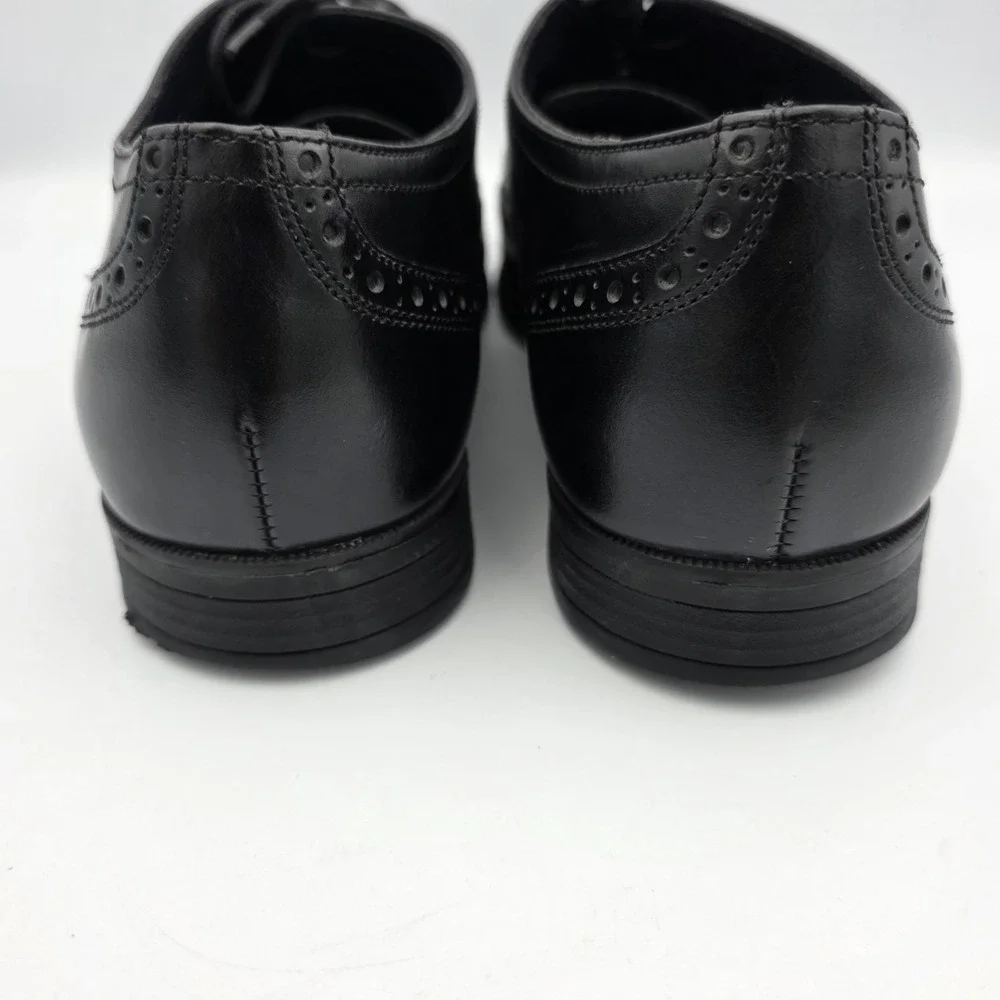 Cole Haan C20225 Shoes Men 8.5 M Black Leather Signature Grand OS Captoe LaceUp
